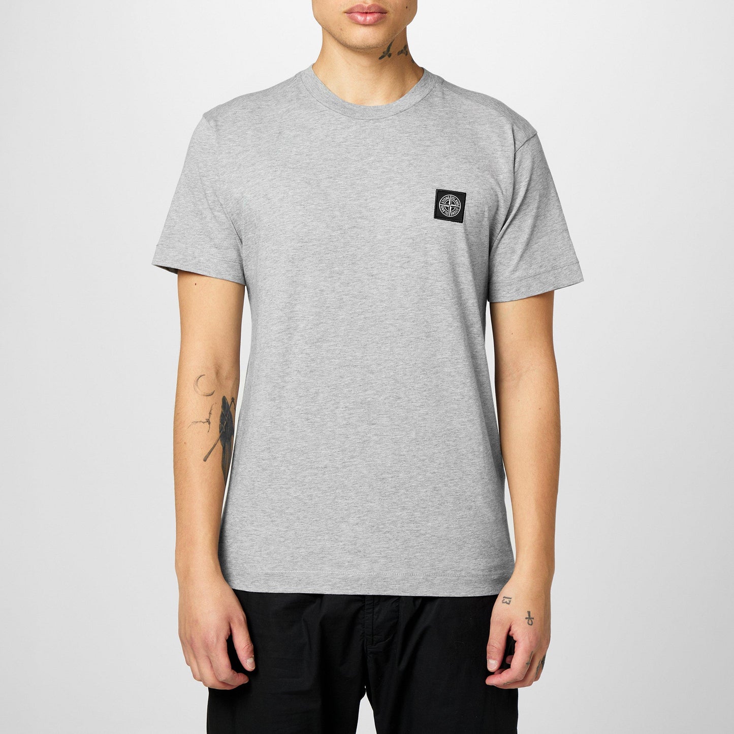 Stone Island Men's Cotton Compass Logo Patch T-Shirt