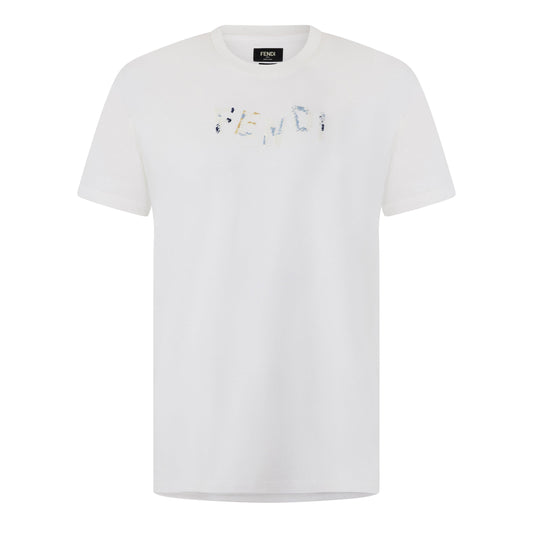 Fendi Fendi Embroid Tee Sn63