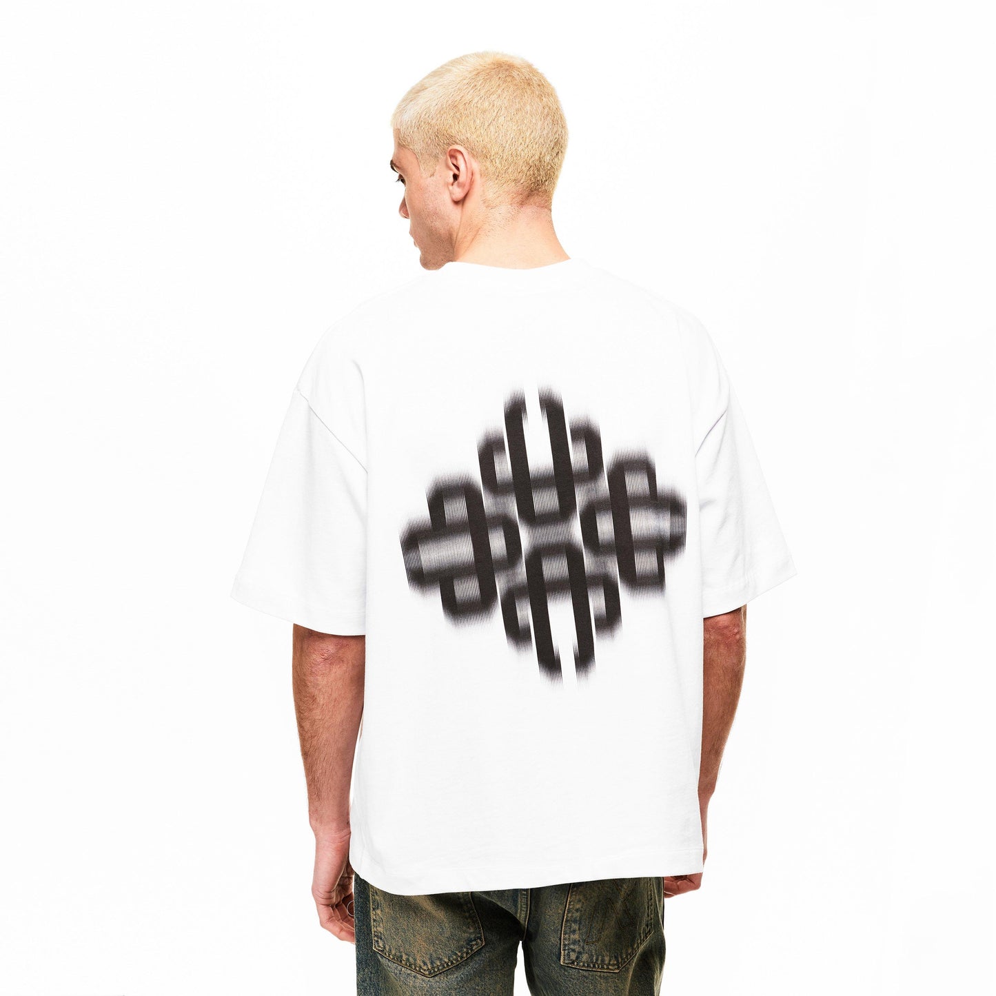 The Couture Club Men's Blurred Oversized Fit Oversized T-Shirt