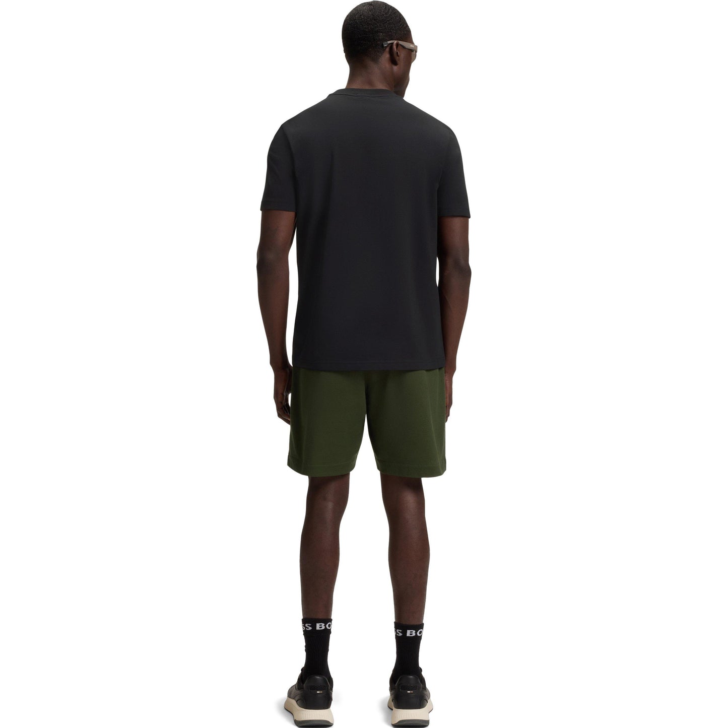 Boss Mens BOSS GREEN T-Shirt with Logo Design Stretch Cotton