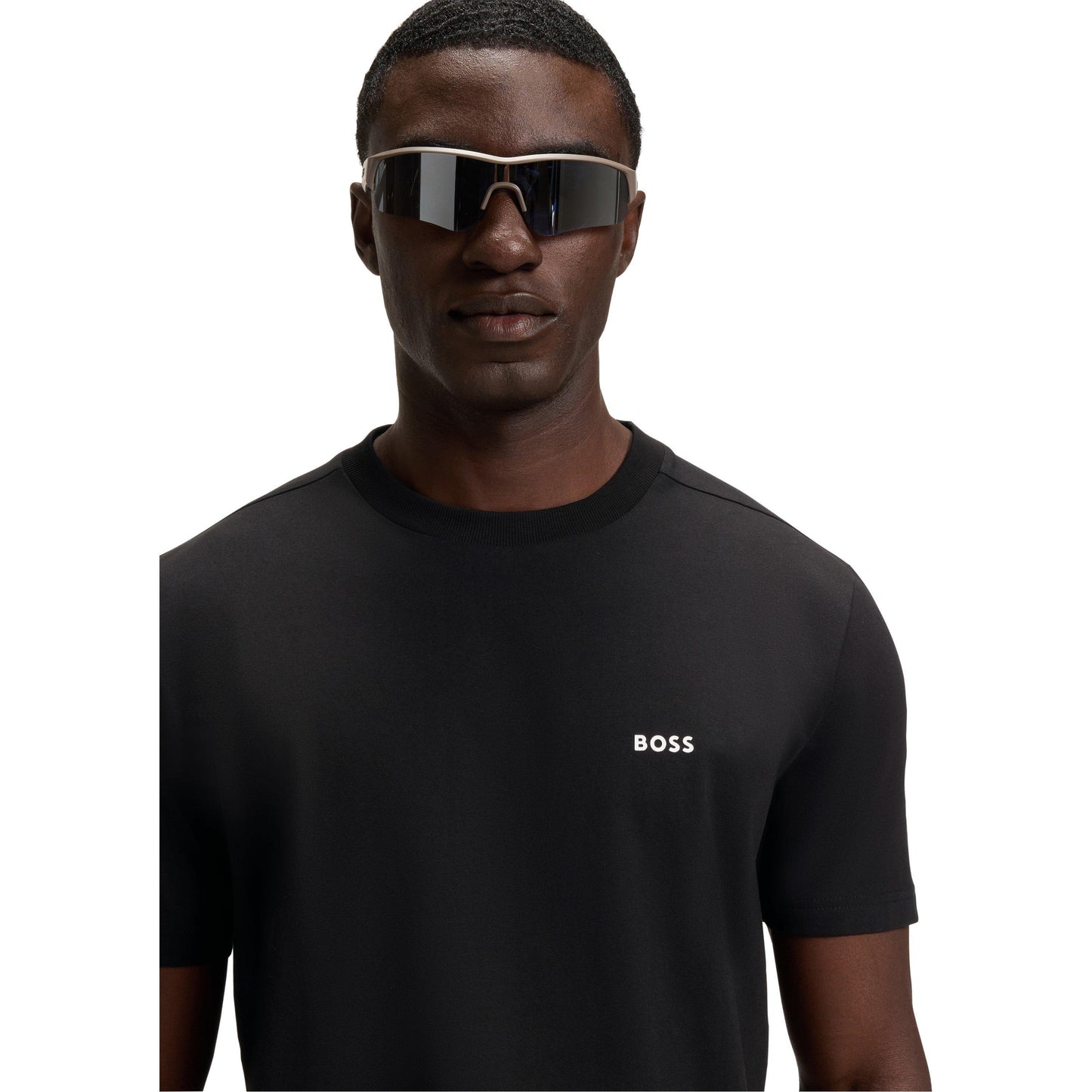 Boss Mens BOSS GREEN T-Shirt with Logo Design Stretch Cotton