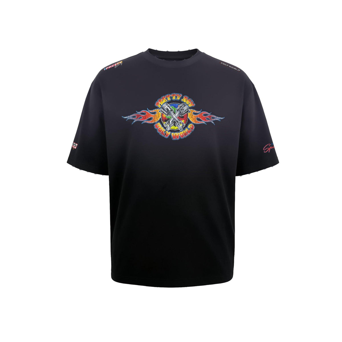 Pretty Boy Ugly World PBUW Motor Wash Short Sleeve T-shirt Mens