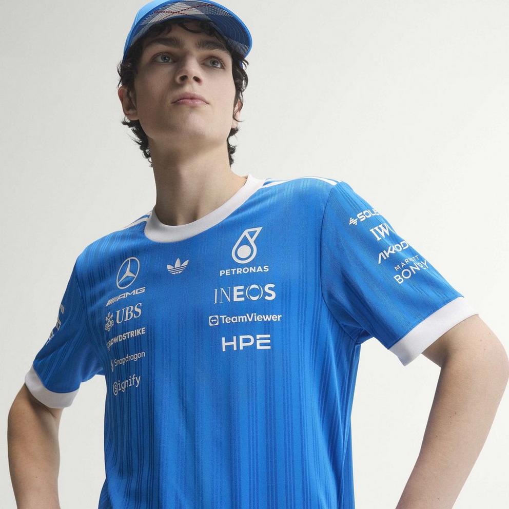 adidas Originals x Mercedes AMG Petronas Formula 1 Team Blue Wonder Driver Jersey