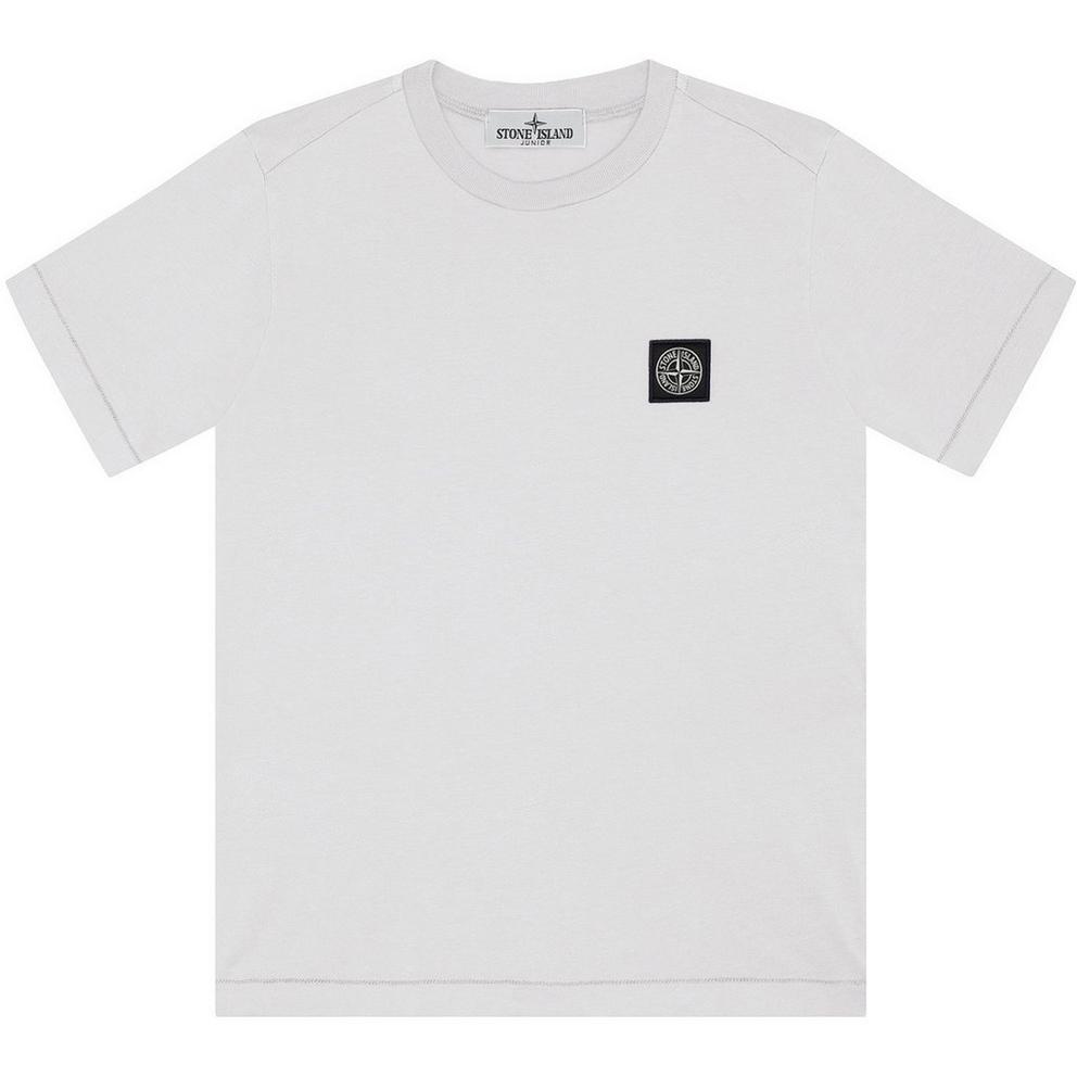 Stone Island Boys' Plain Cotton Badge Logo T-Shirt
