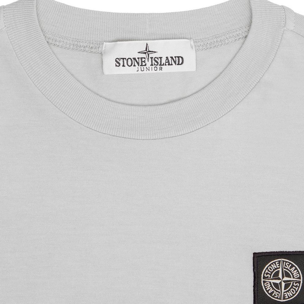 Stone Island Boys' Plain Cotton Badge Logo T-Shirt