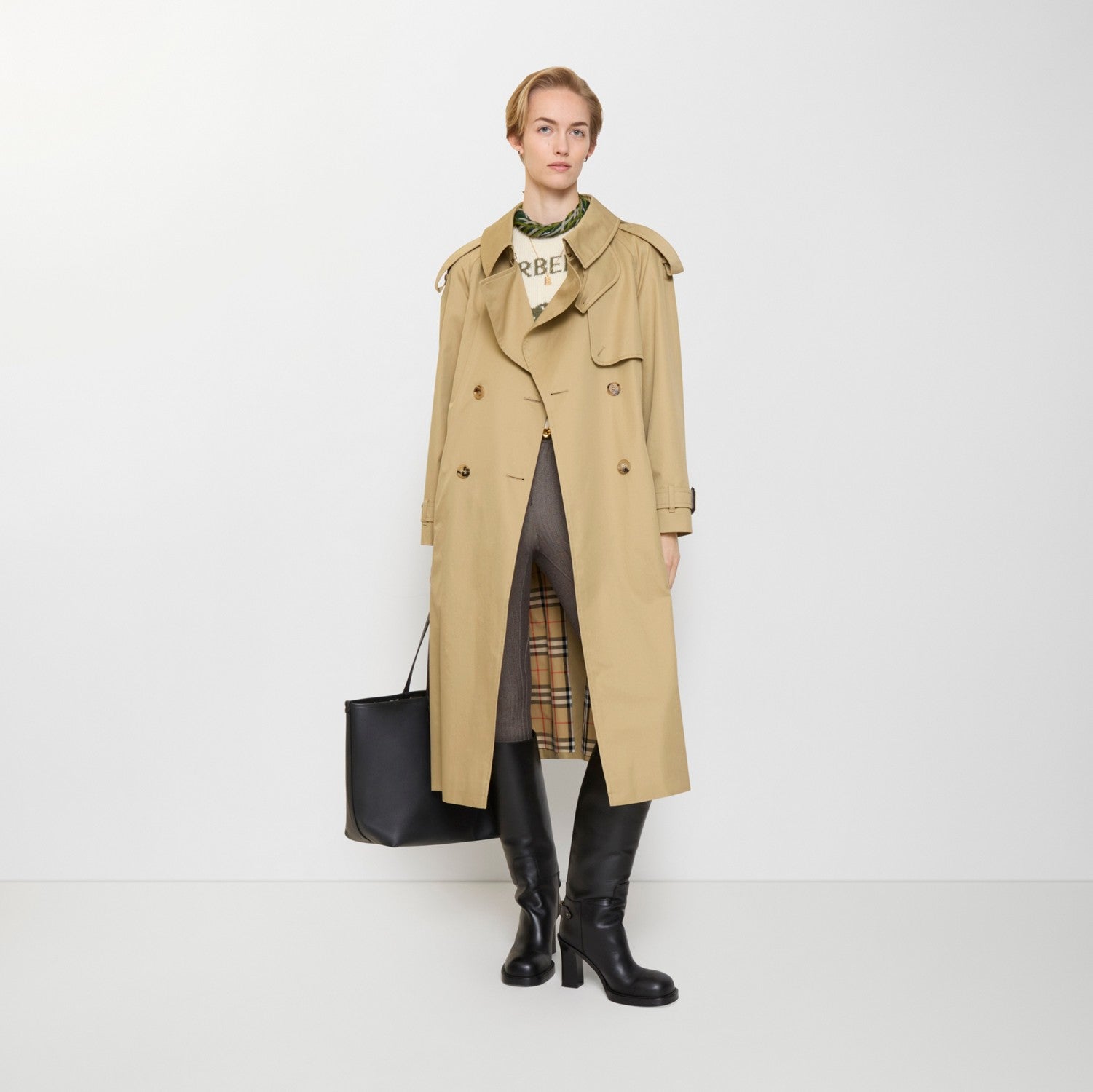 Long Gabardine Fitzrovia Trench Coat