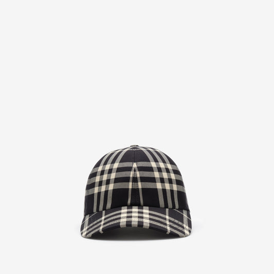 Check Cotton Baseball Cap
