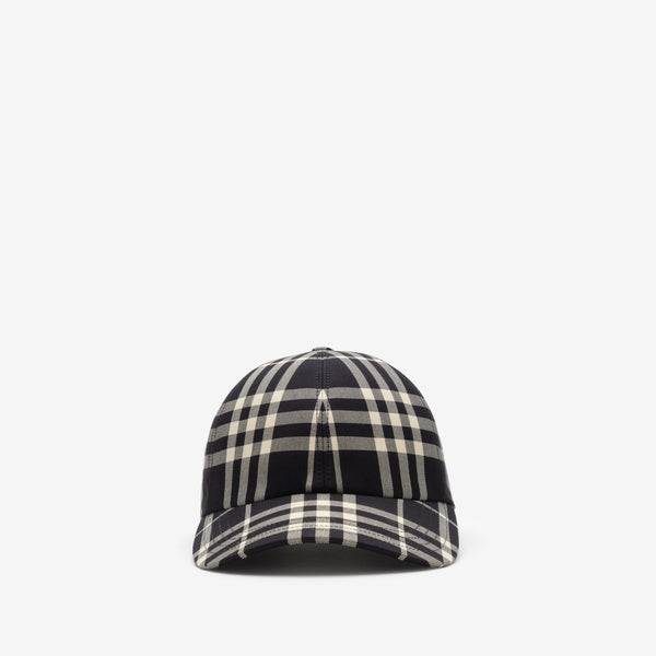 Check Cotton Baseball Cap