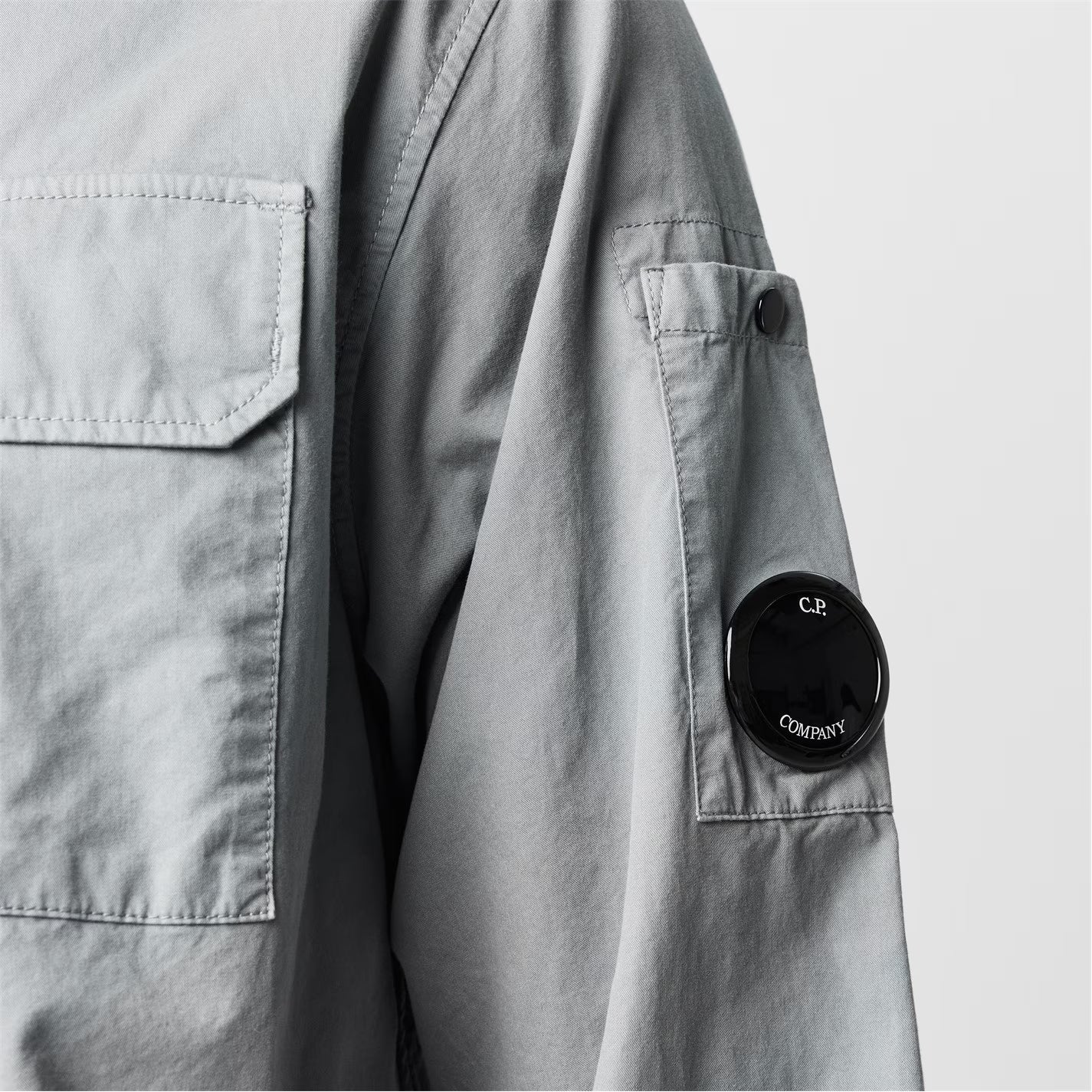 Men's Gabardine Lens Cotton Long Sleeve Overshirt