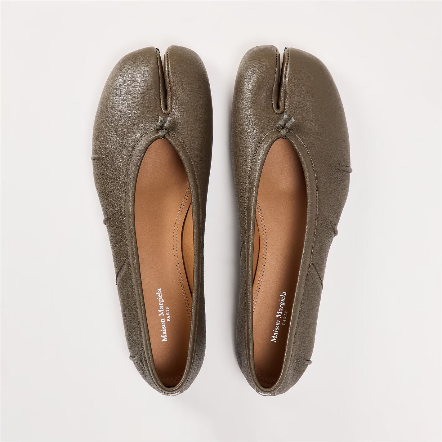 Leather Tabi Ballet Flats