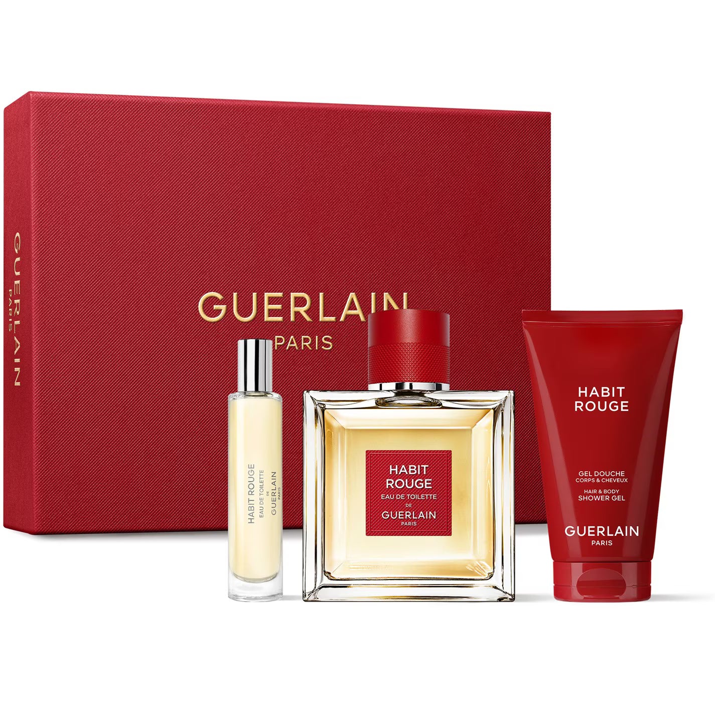 Habit Rouge de Guerlain Paris - Eau de Toilette Gift Set