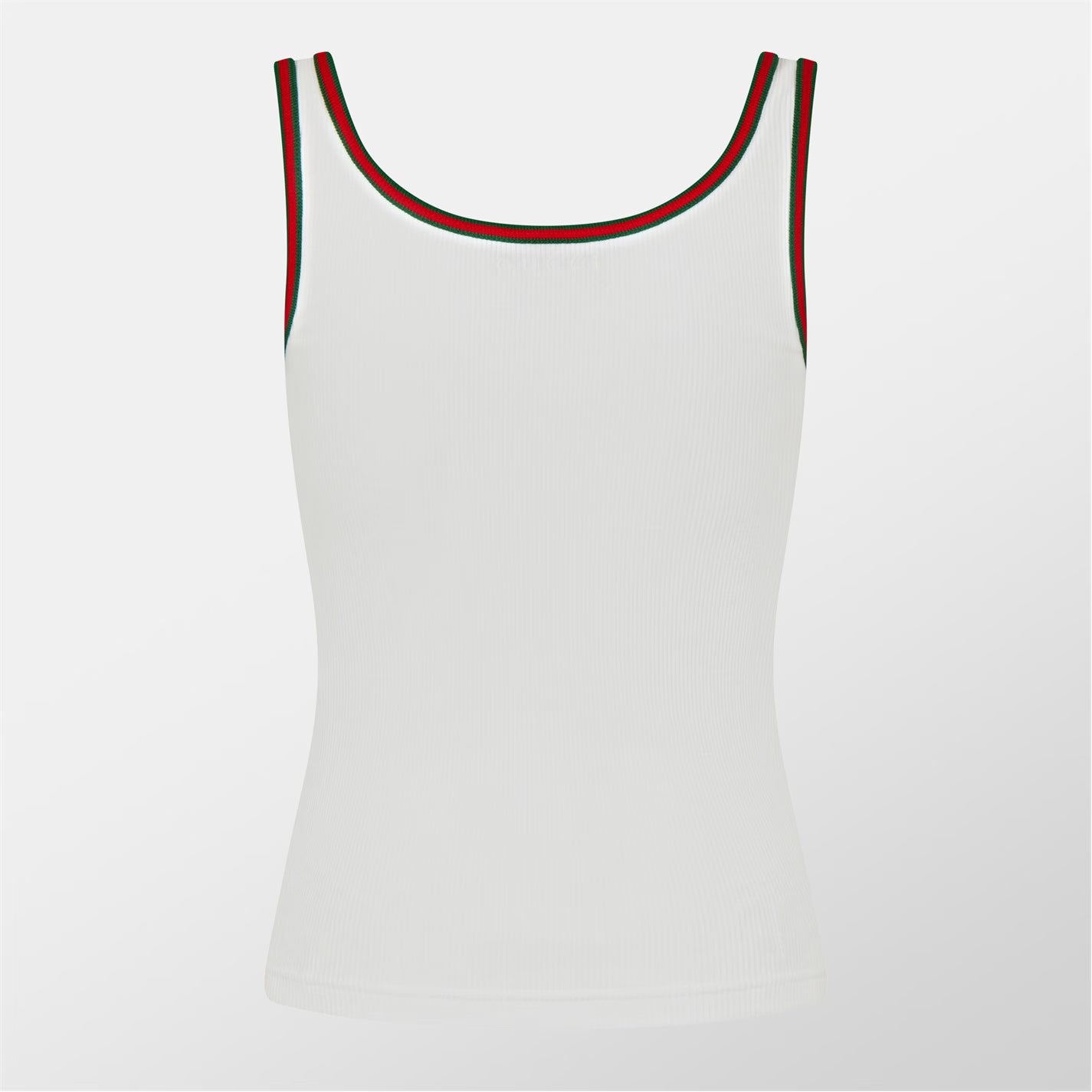GUCCI Web Detailing Cotton Rib Tank Top