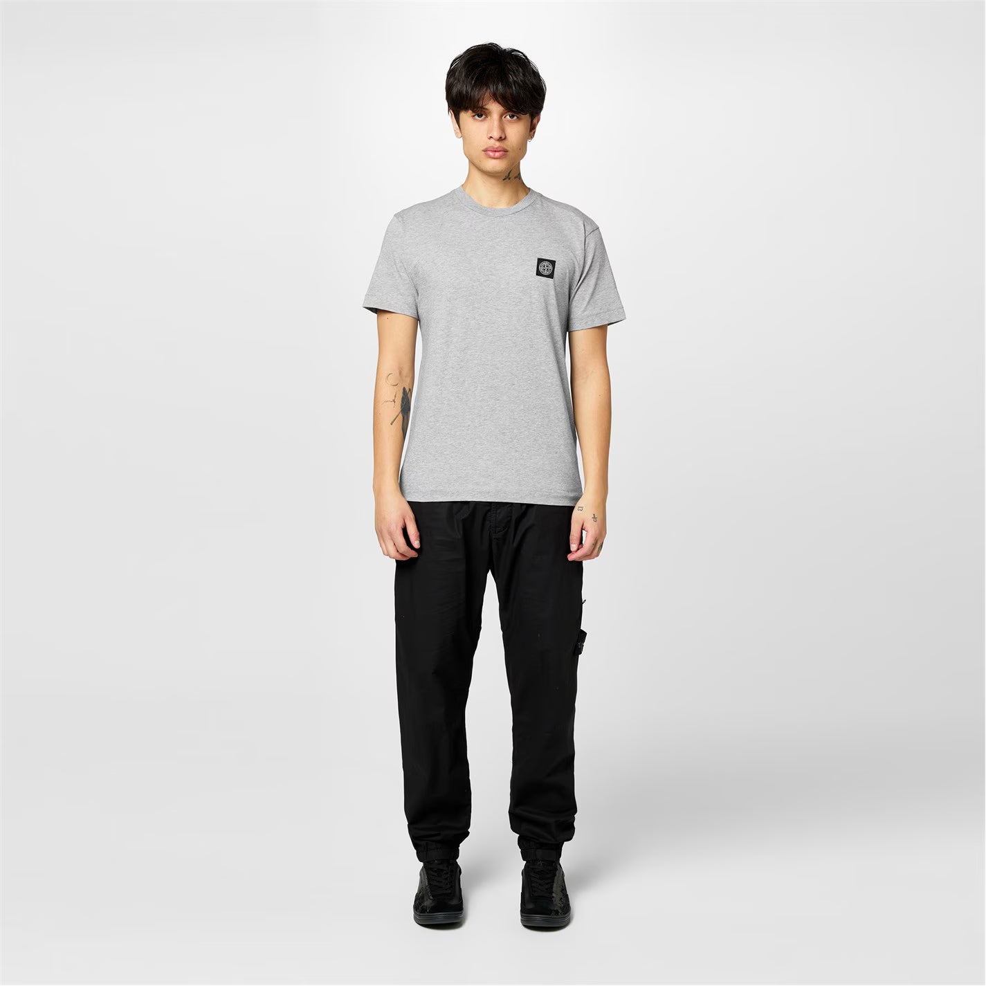 STONE ISLAND Men's Cotton Compass Logo Patch T-Shirt