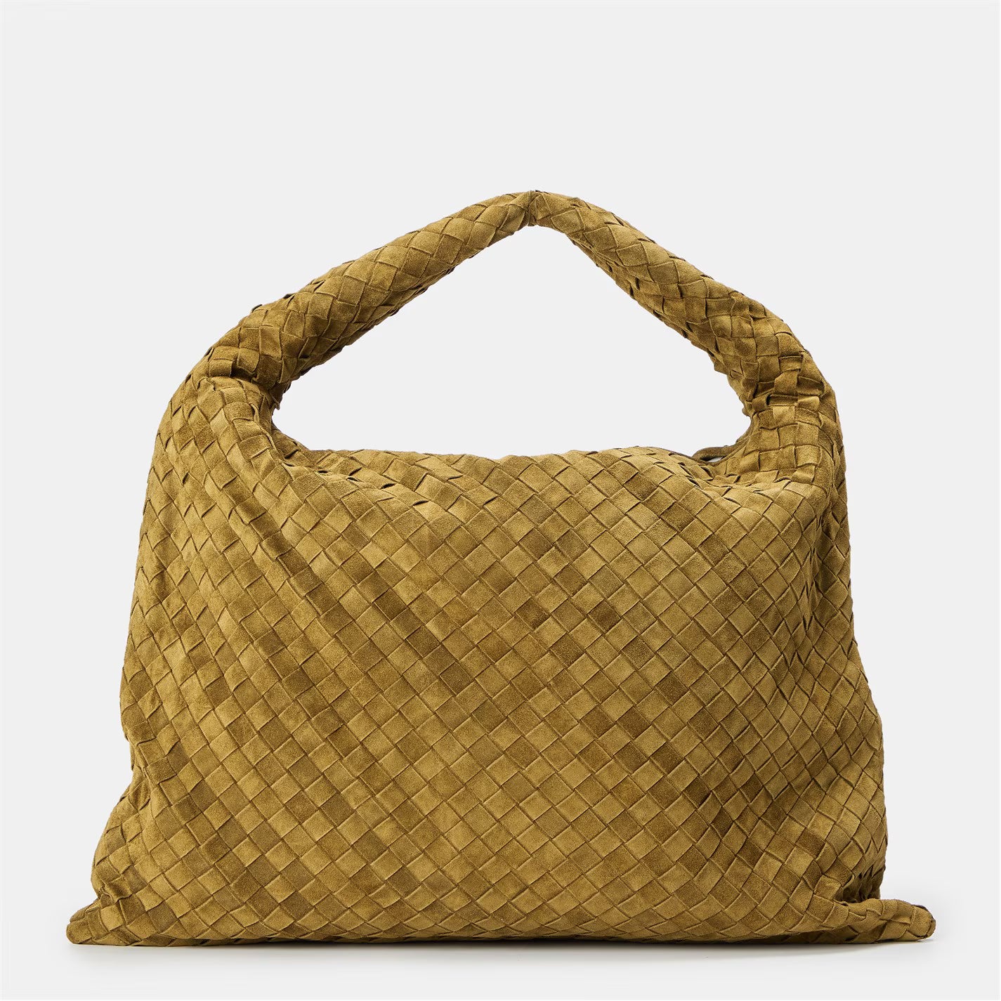 Large Hop Leather Textured Shoulder Bag