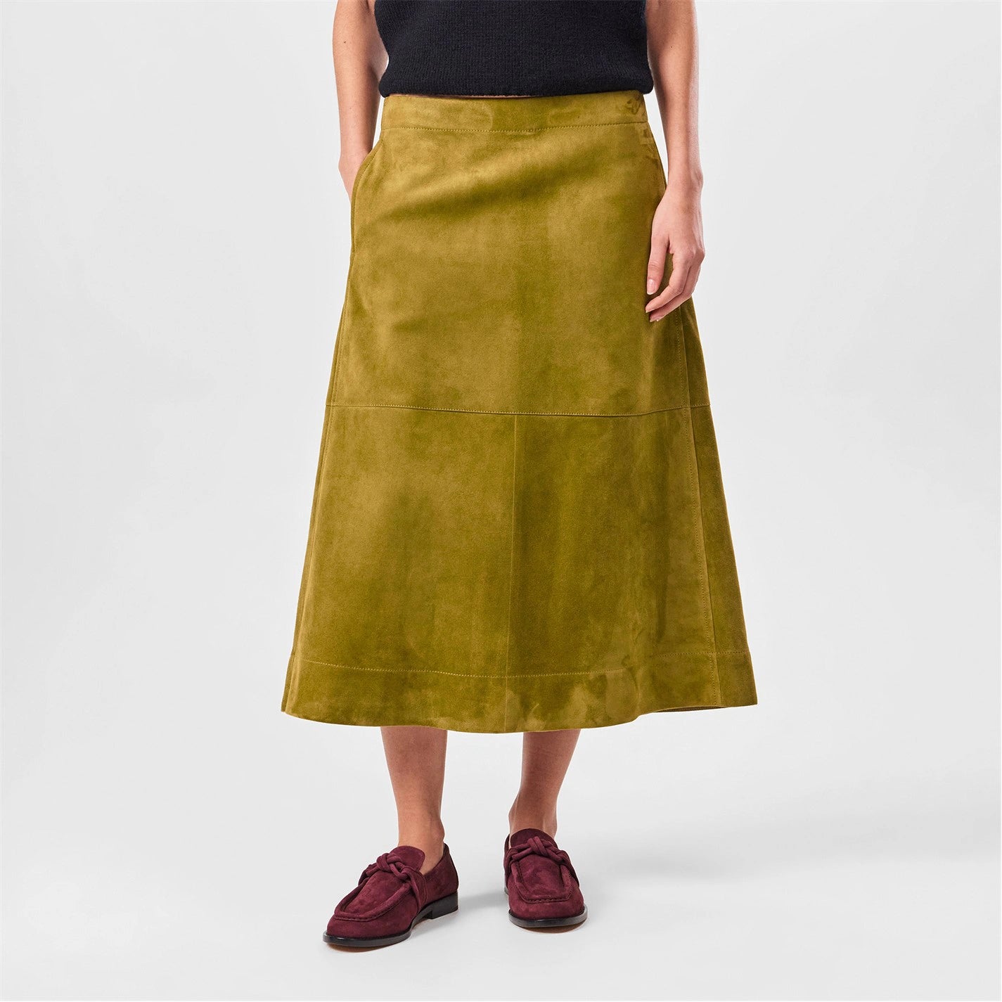 Suede Leather Skirt