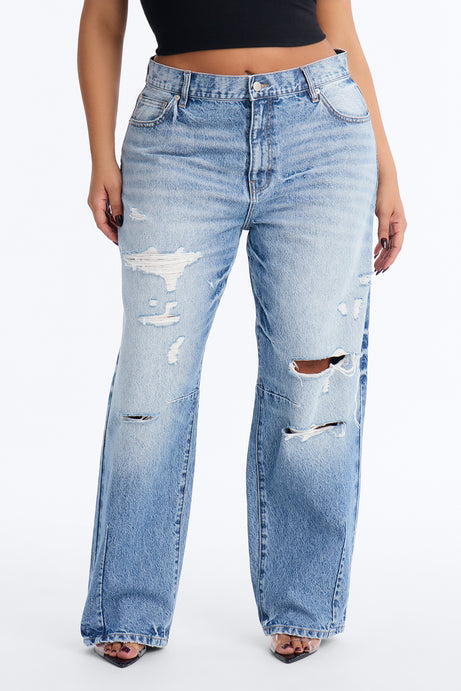 Barcelona Ripped Jeans - Medium Wash