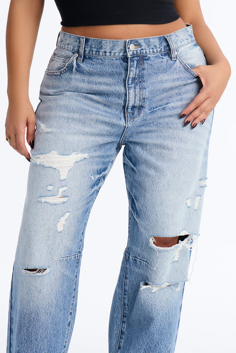 Barcelona Ripped Jeans - Medium Wash