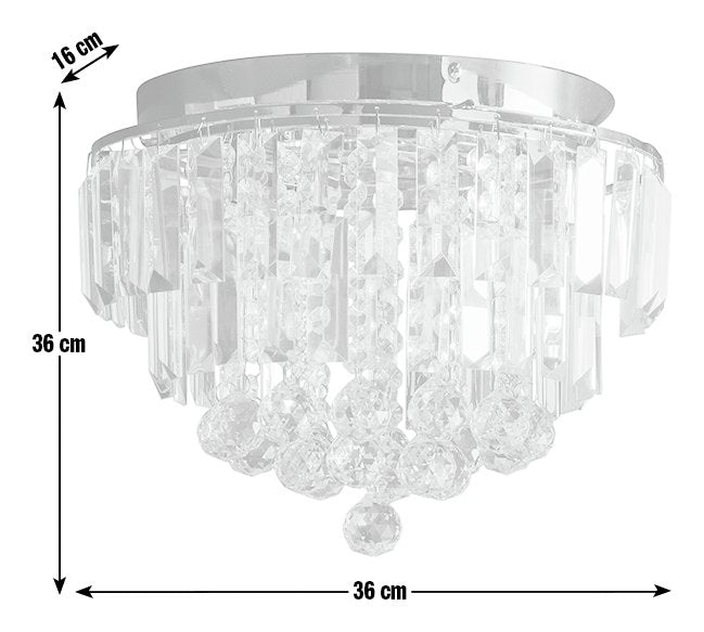 Argos Home Opulence Crystal Glass Flush Ceiling Light