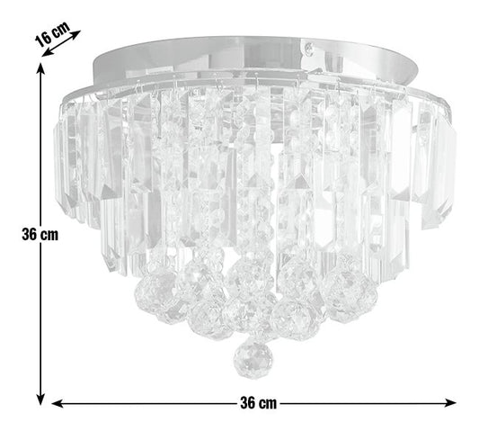 Argos Home Opulence Crystal Glass Flush Ceiling Light