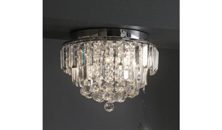 Argos Home Opulence Crystal Glass Flush Ceiling Light