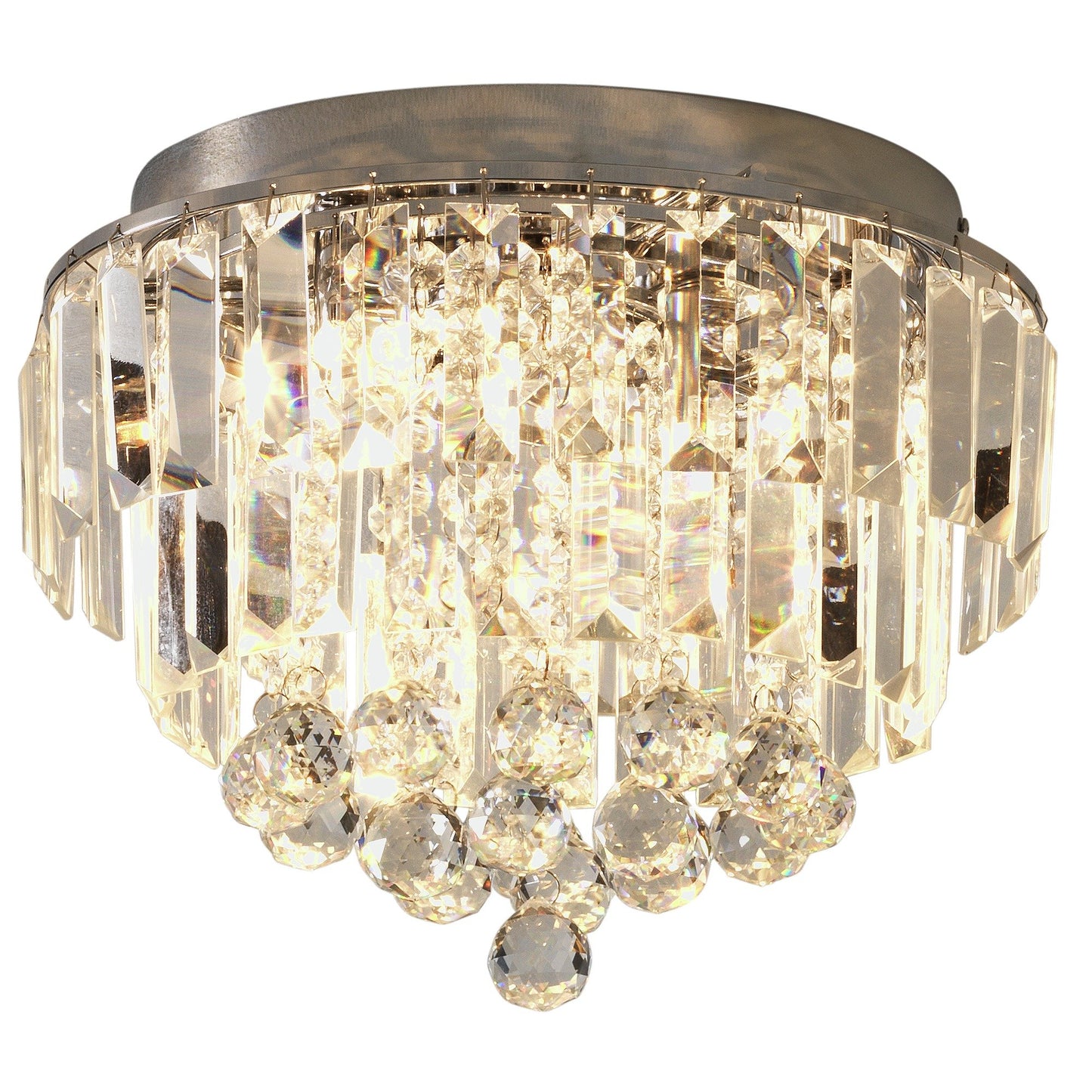 Argos Home Opulence Crystal Glass Flush Ceiling Light