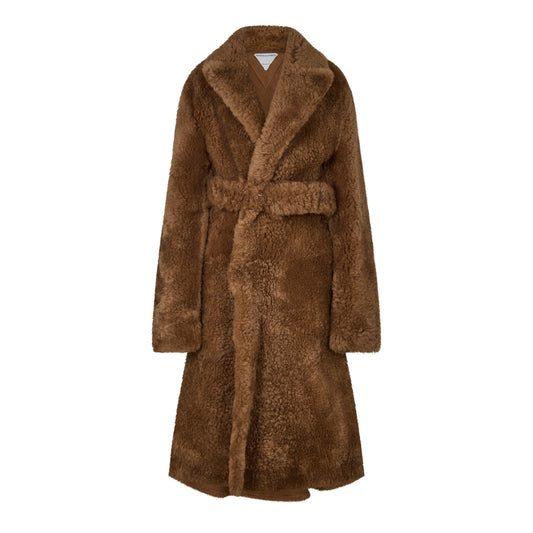 Bottega Veneta Women's Textured Relaxed Fit Teddy Coat