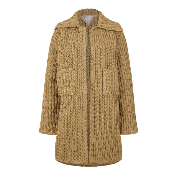 Bottega Veneta Women's Hand-Knitted Leather Long Sleeve Leather Jacket
