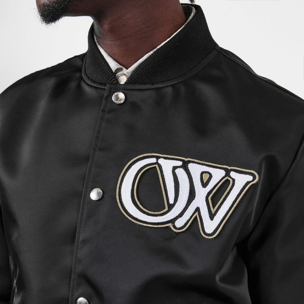 Men's Monogram Long Sleeve Stand Collar Bomber Jacket