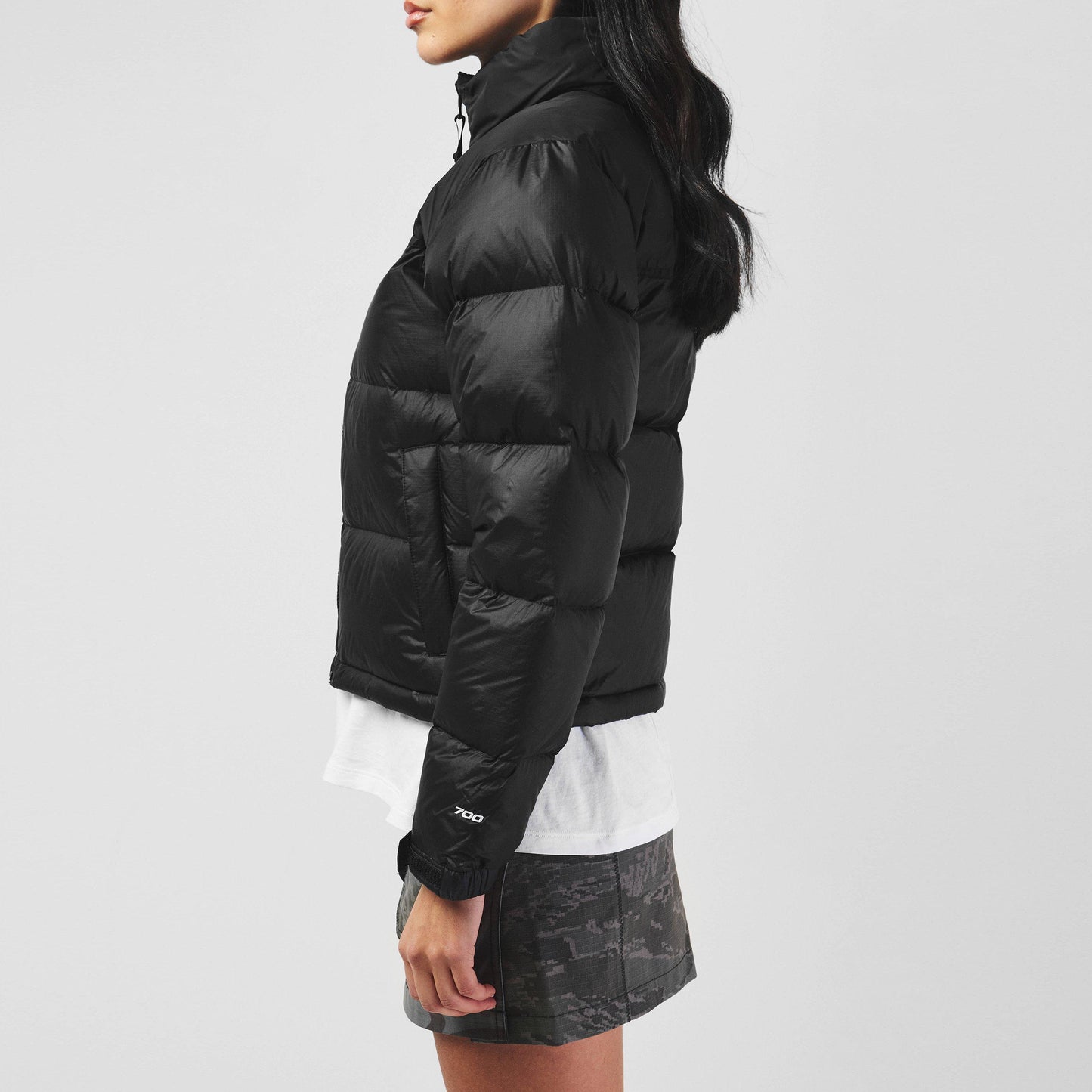 The North Face Womens 1996 Retro Nuptse Water Resistant Goose Down Short Puffer Jacket