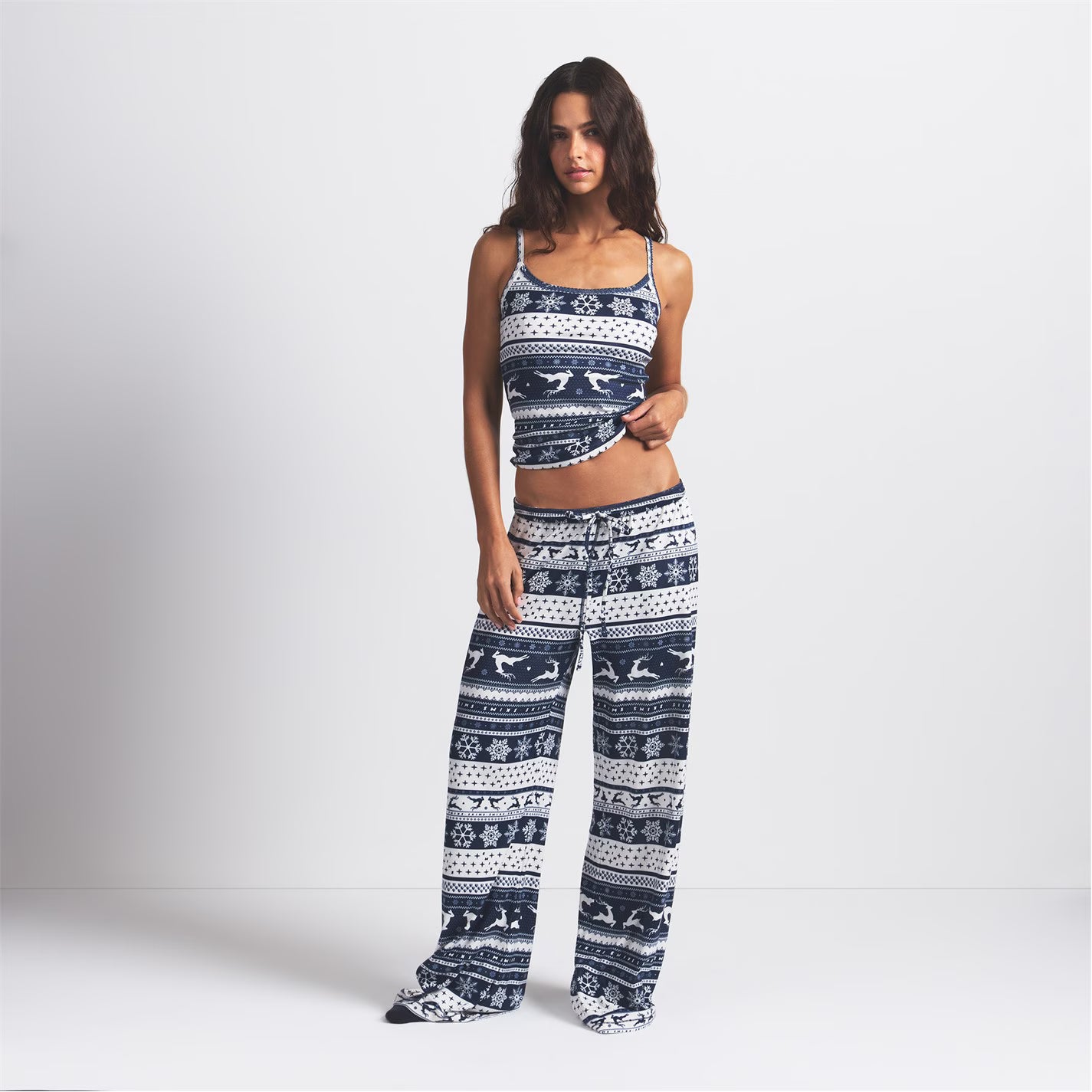 Womens Logo Plush Pointelle Cami