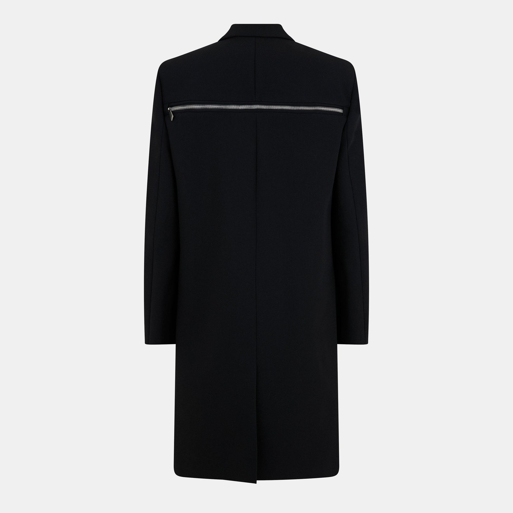 Men's Off-White Structured Modern Cut Overcoat