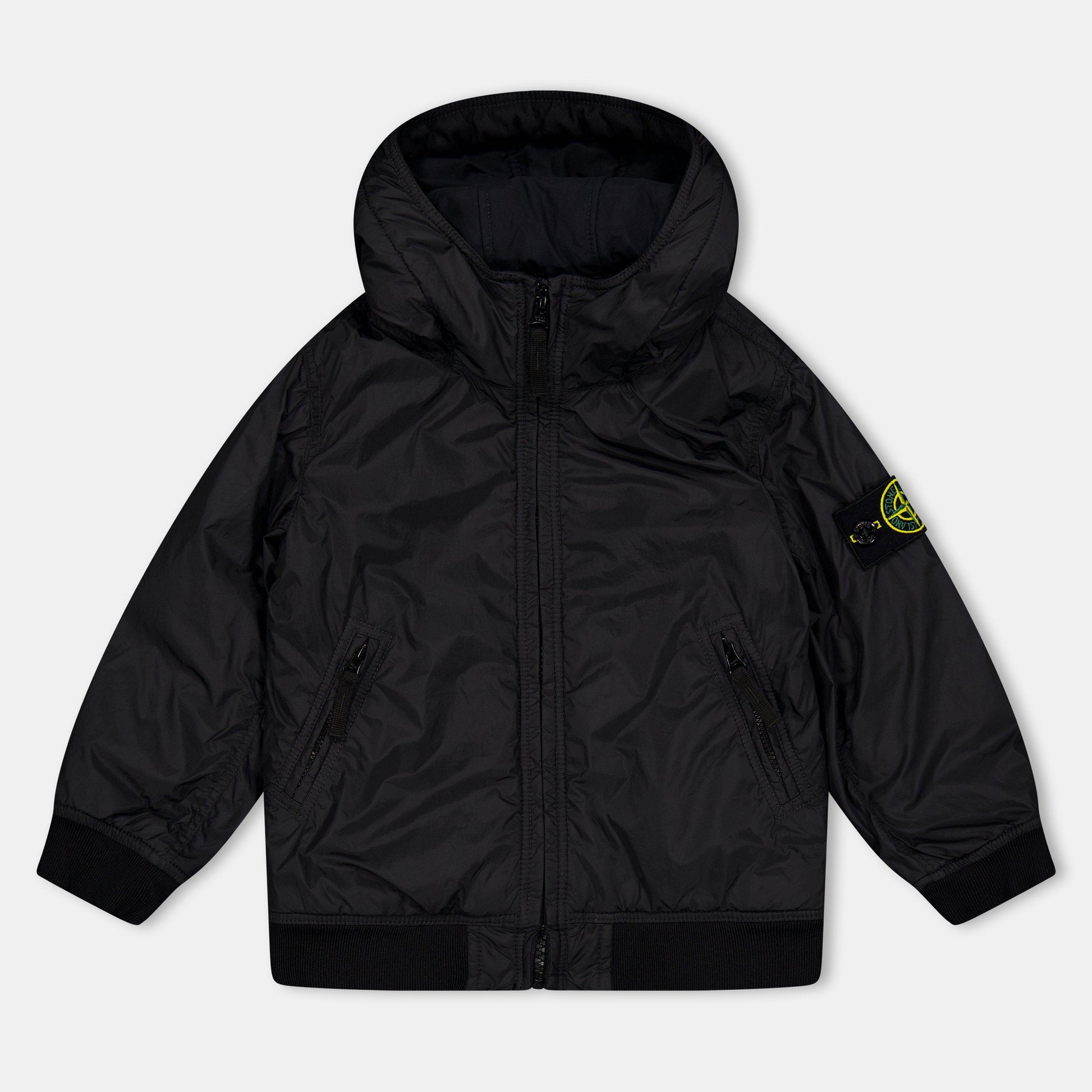Stone Island Kids' Compass-Badge Water-Resistant Long Sleeve Short Puffer Jacket