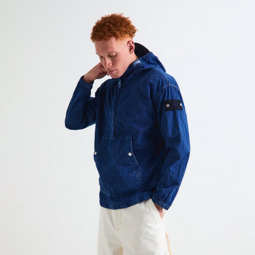 Stone Island Mens Denim Research Indigo-TC Marmo Parka