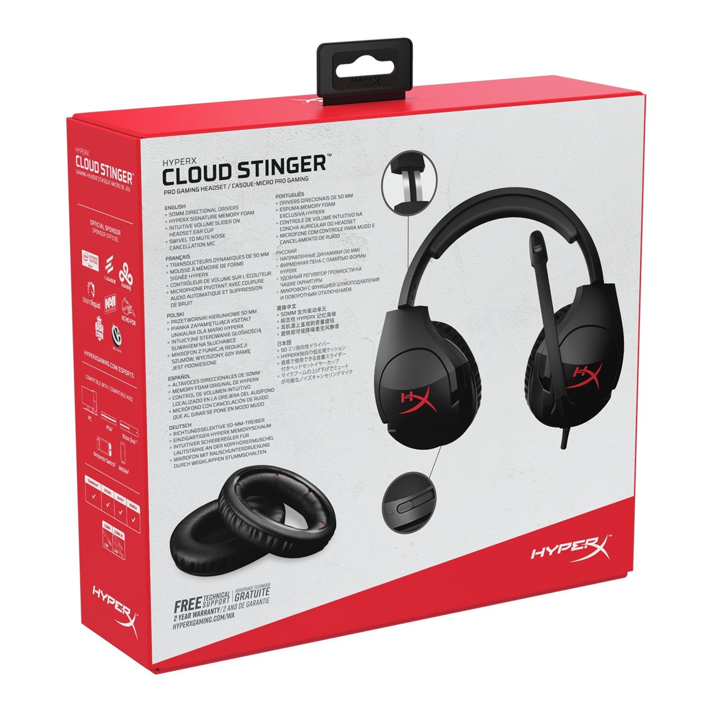 HyperX Cloud Stinger PC, Xbox, PS4, PS5 Headset - Black