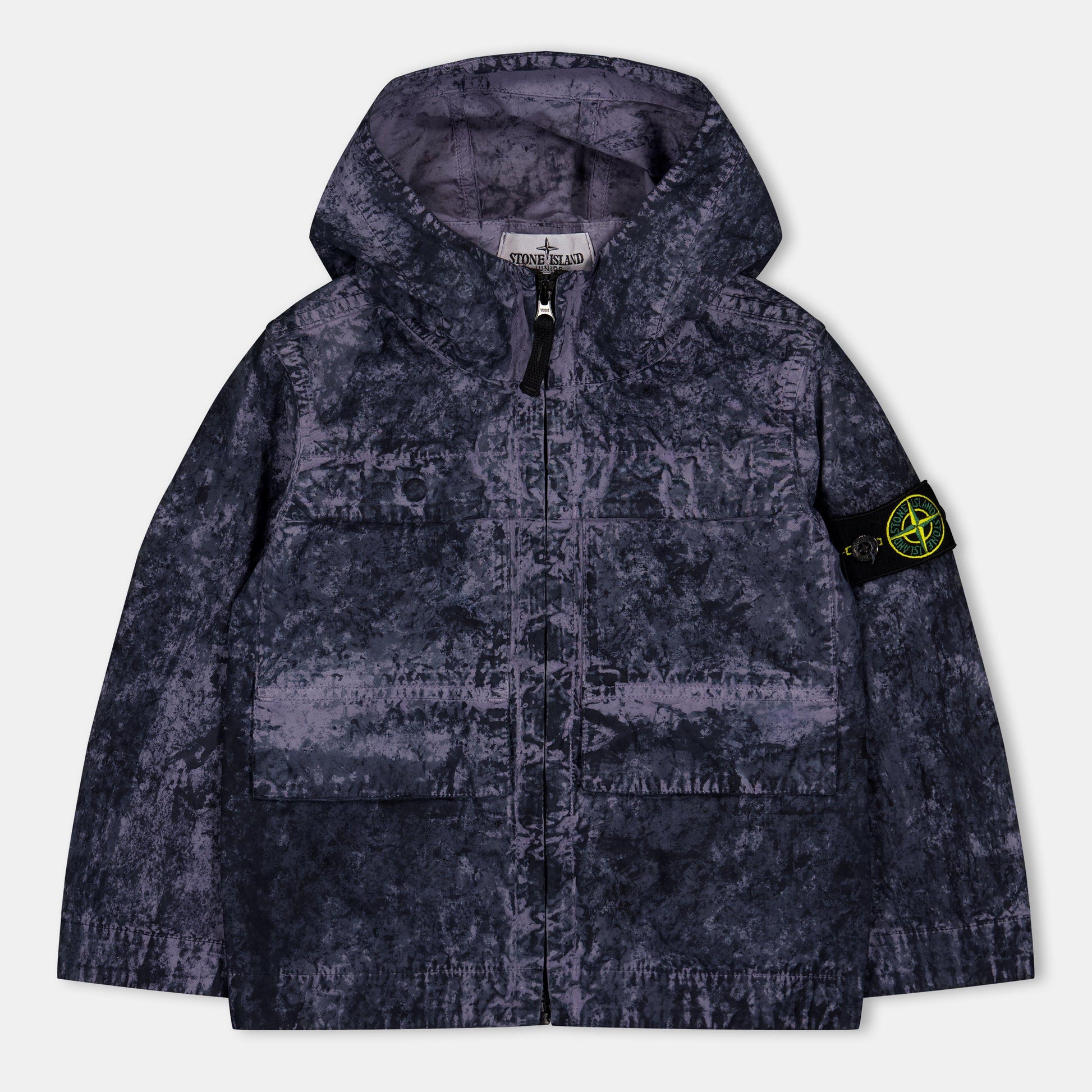 Stone Island Kids' Age Dyed Stretch Cotton Hooded Parka