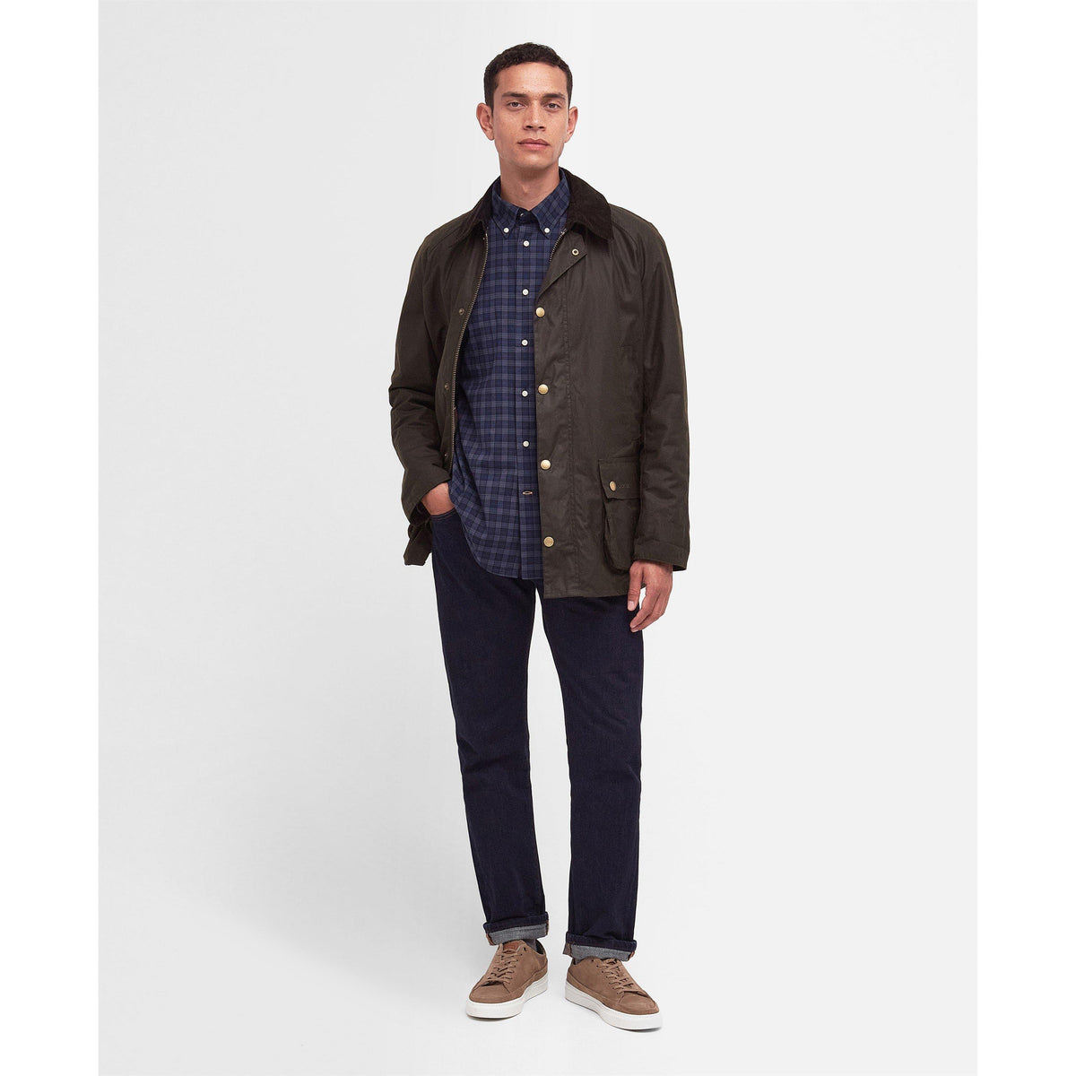 Barbour Mens Ashby Water Resistant Windproof Long Sleeve Wax Jacket