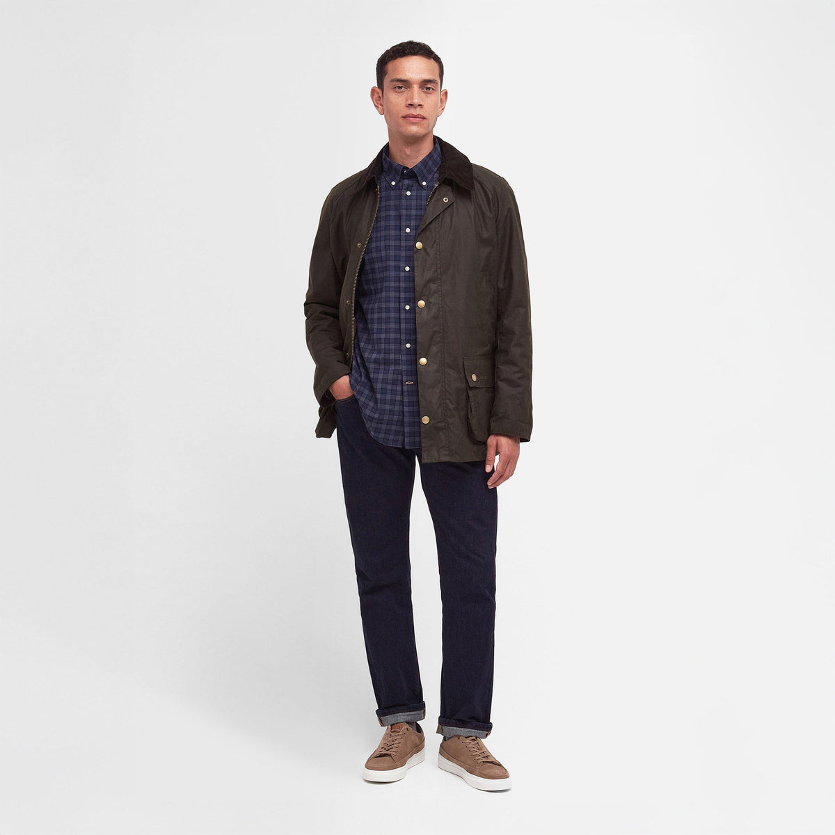 Barbour Mens Ashby Water Resistant Windproof Long Sleeve Wax Jacket