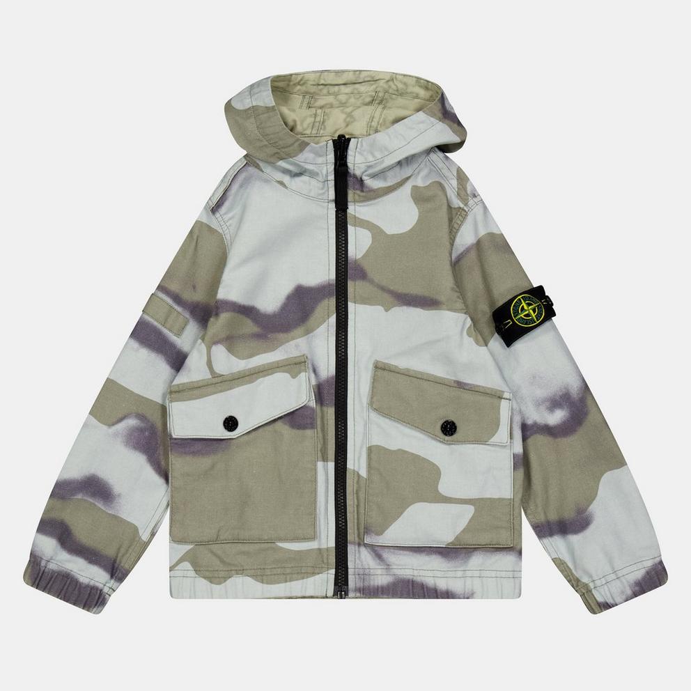 Stone Island Kids' Camo Desert Military-Inspired Parka