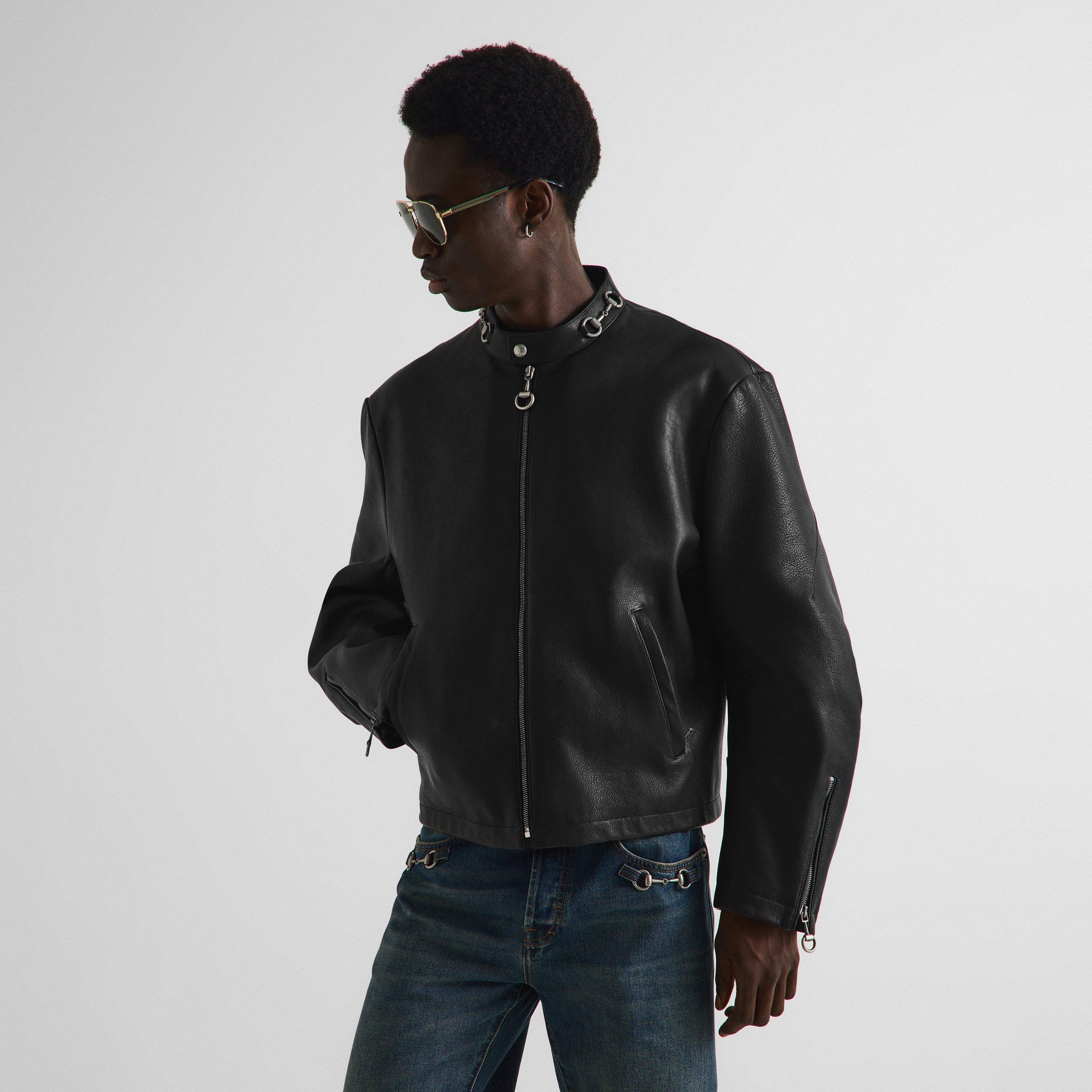 Gucci Men's Leather Jacket