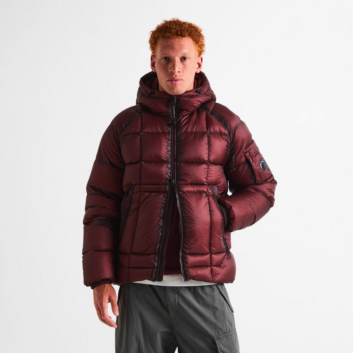 CP Company Men's DD Shell Sn64 Duck Down Full-Zip Hooded Puffer Jacket