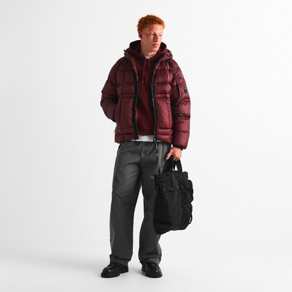 CP Company Men's DD Shell Sn64 Duck Down Full-Zip Hooded Puffer Jacket