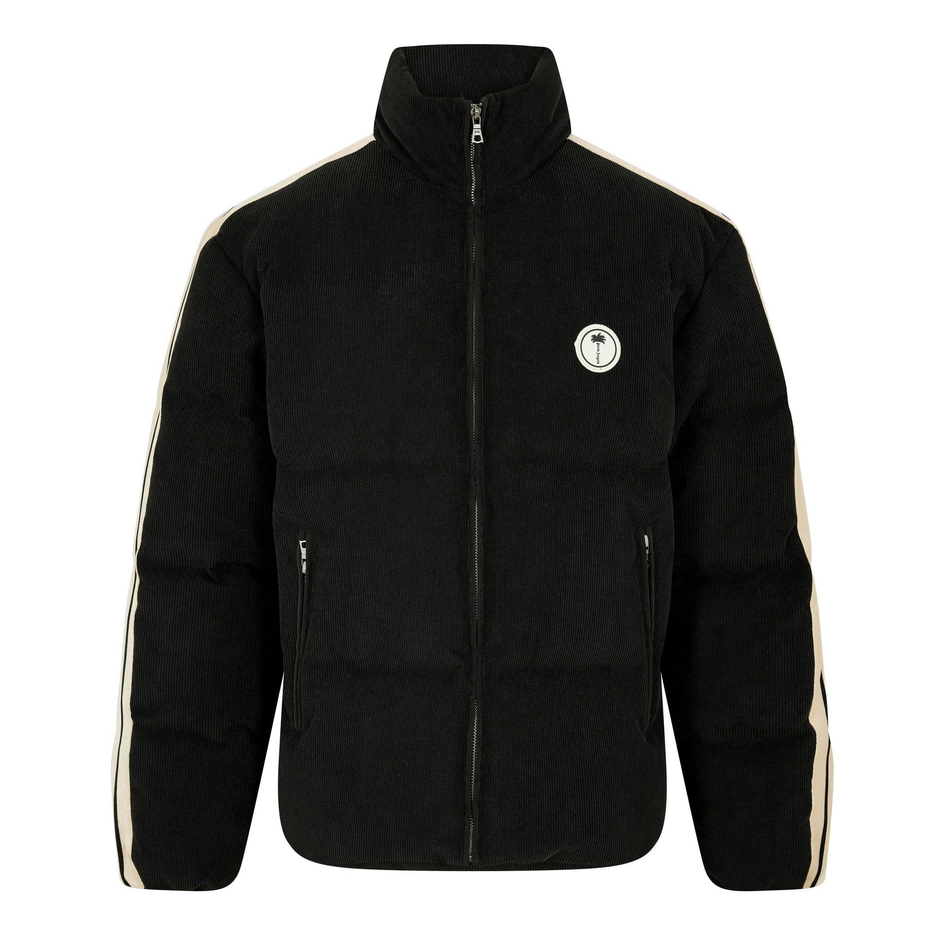 Palm Angels Men's Tree Logo Corduroy Down Short Puffer Jacket