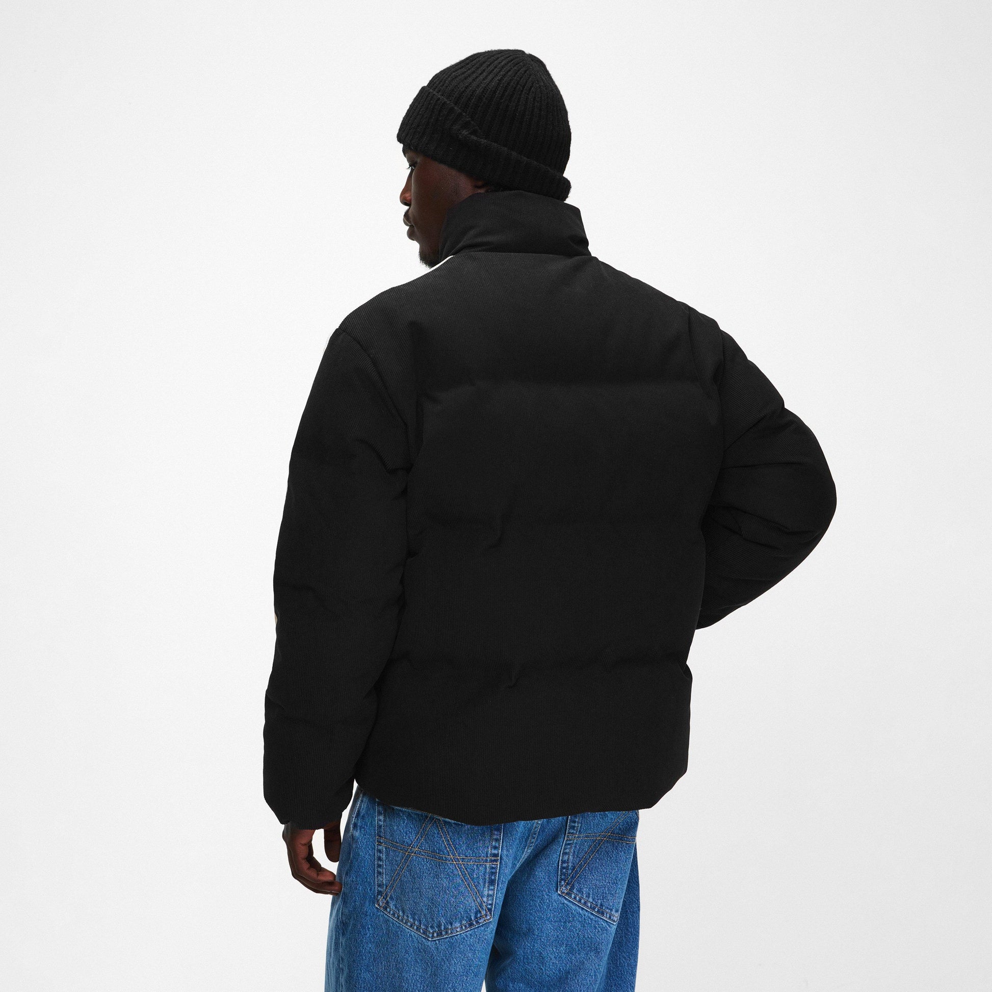 Palm Angels Men's Tree Logo Corduroy Down Short Puffer Jacket