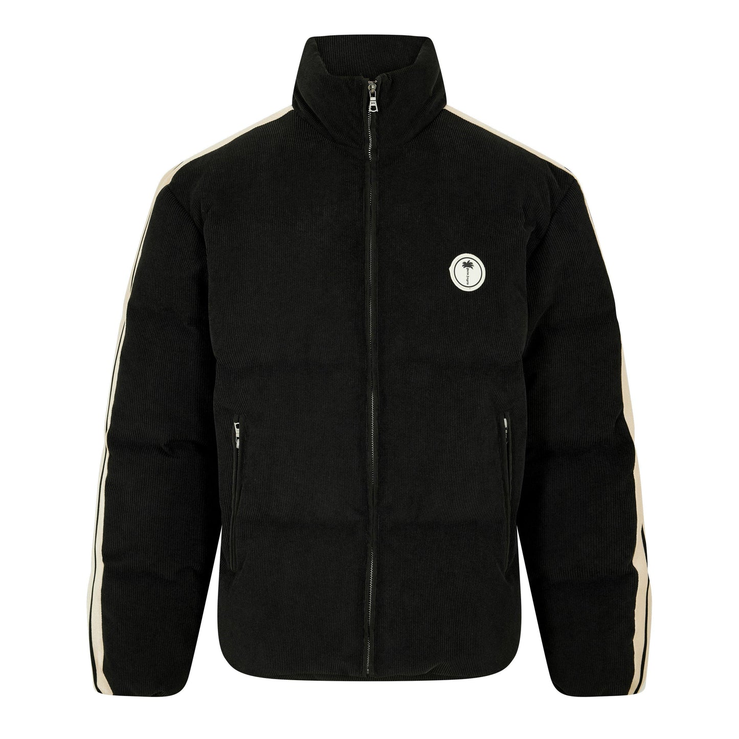 Palm Angels Men's Tree Logo Corduroy Down Short Puffer Jacket