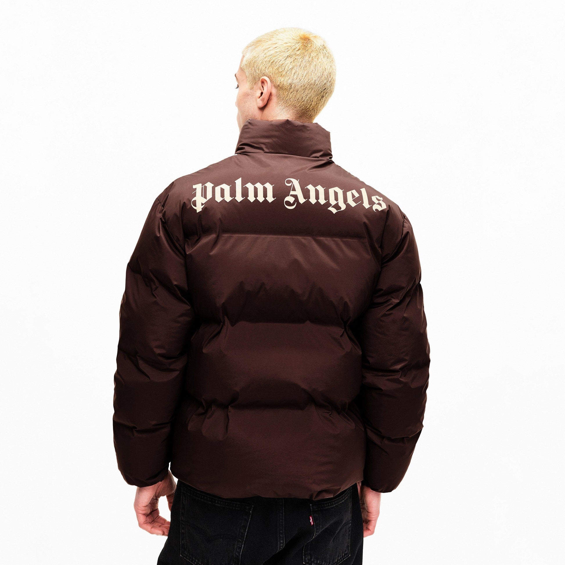 Palm Angels Men's Classic Logo Down Short Puffer Jacket