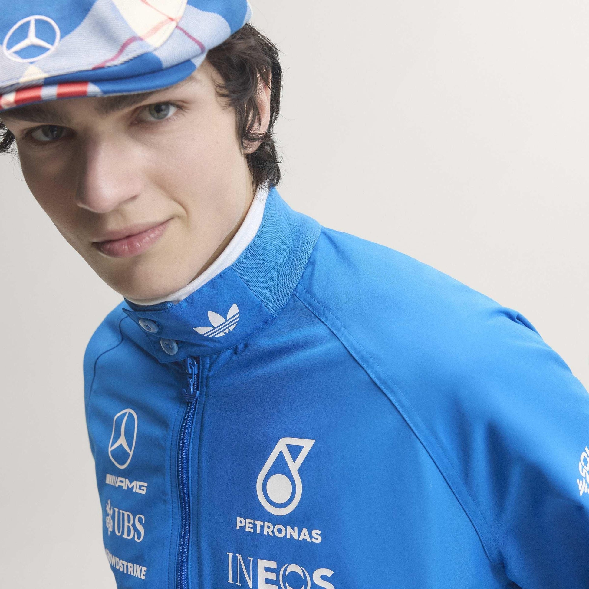 adidas Originals x Mercedes AMG Petronas Formula 1 Team Blue Wonder Driver Harrington Jacket