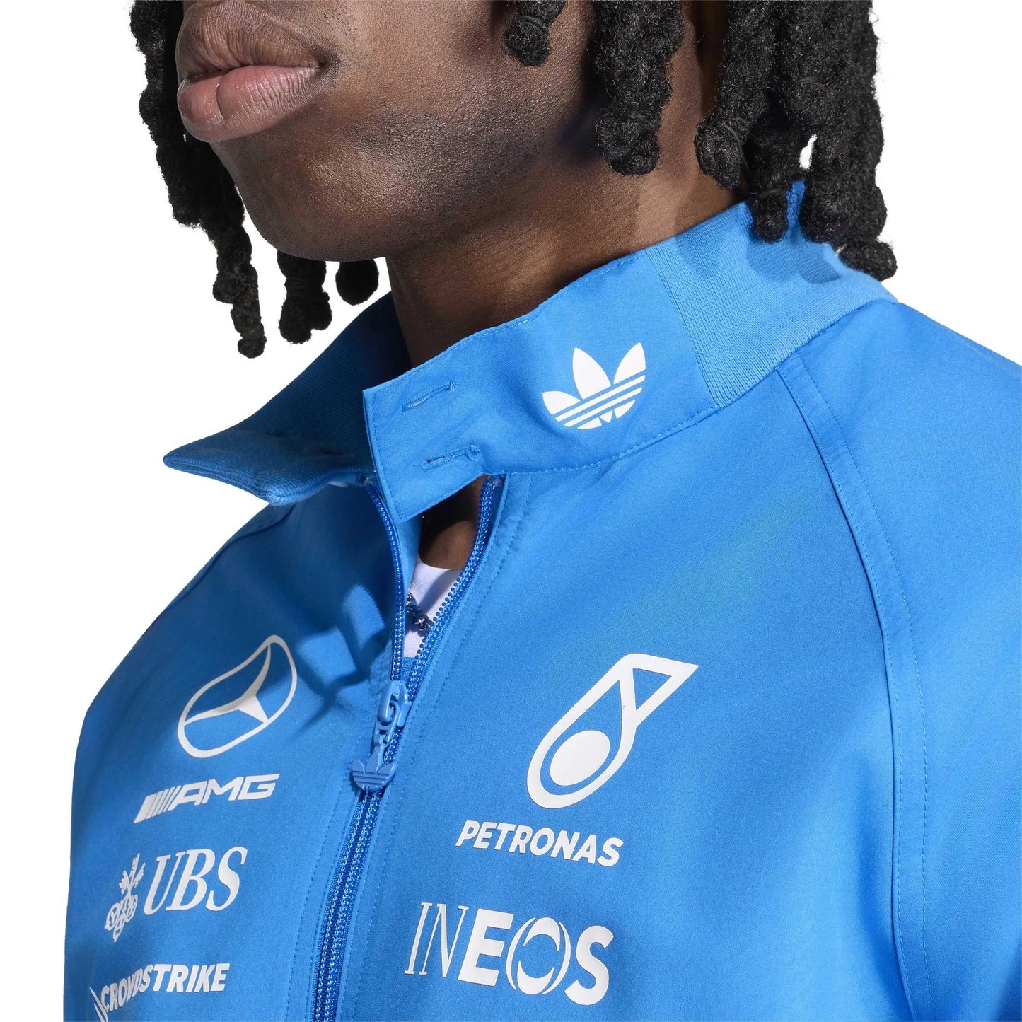 adidas Originals x Mercedes AMG Petronas Formula 1 Team Blue Wonder Driver Harrington Jacket