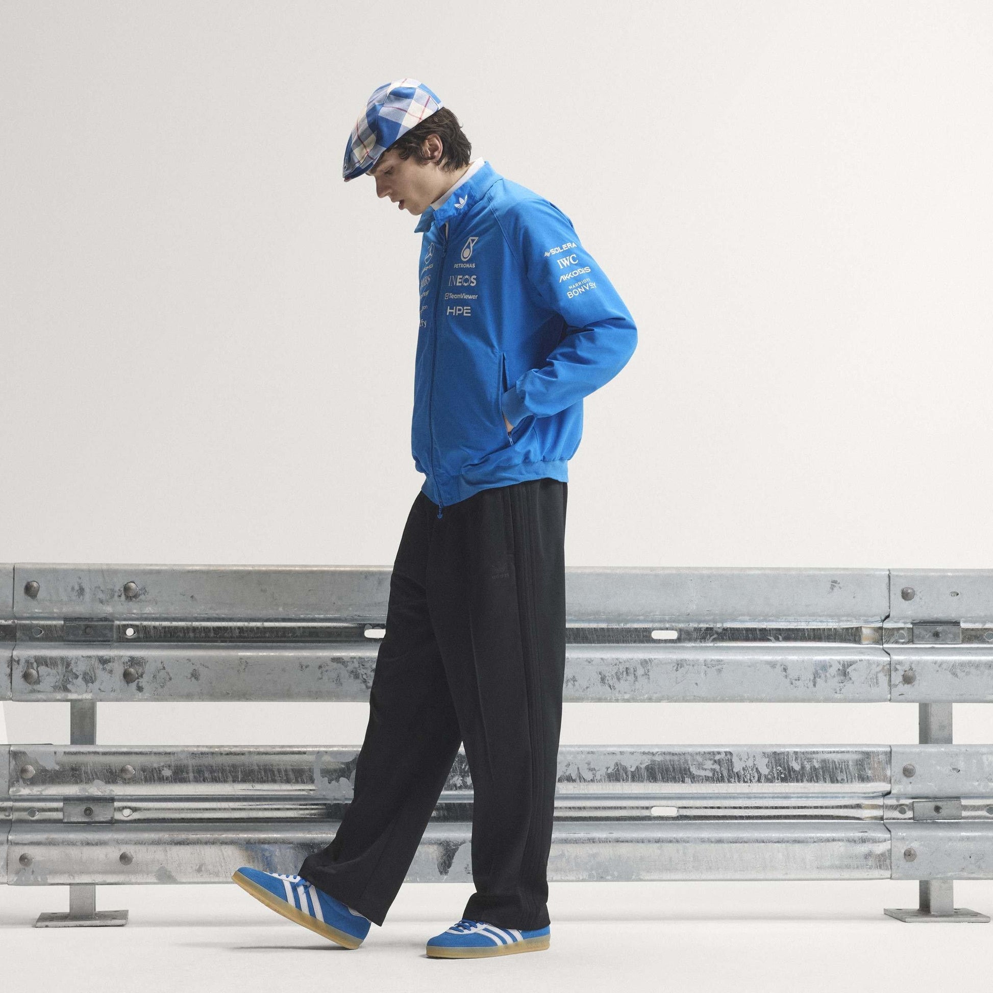 adidas Originals x Mercedes AMG Petronas Formula 1 Team Blue Wonder Driver Harrington Jacket
