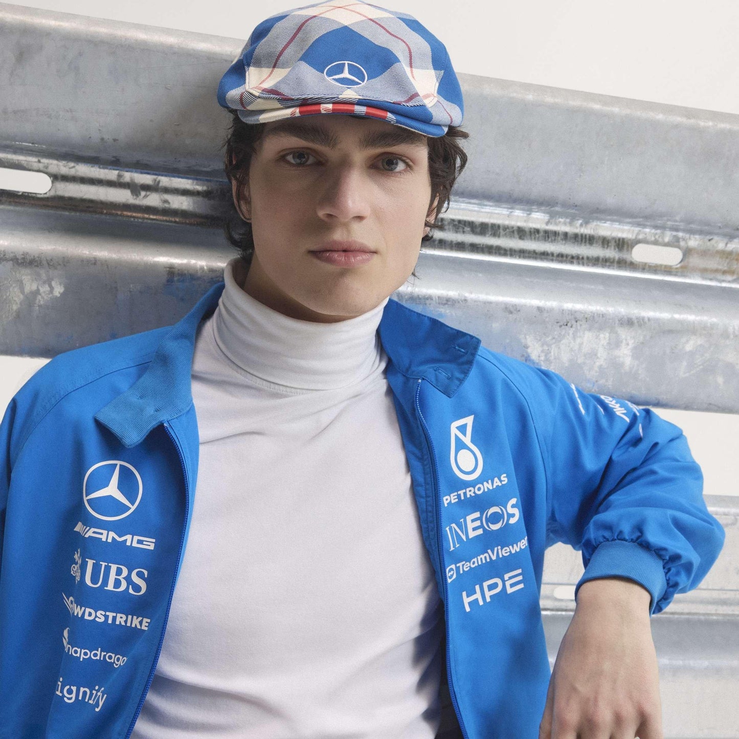 adidas Originals x Mercedes AMG Petronas Formula 1 Team Blue Wonder Driver Harrington Jacket