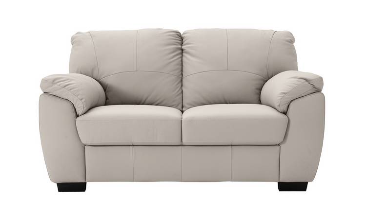 Argos Home Milano Leather 2 Seater Sofa - Grey